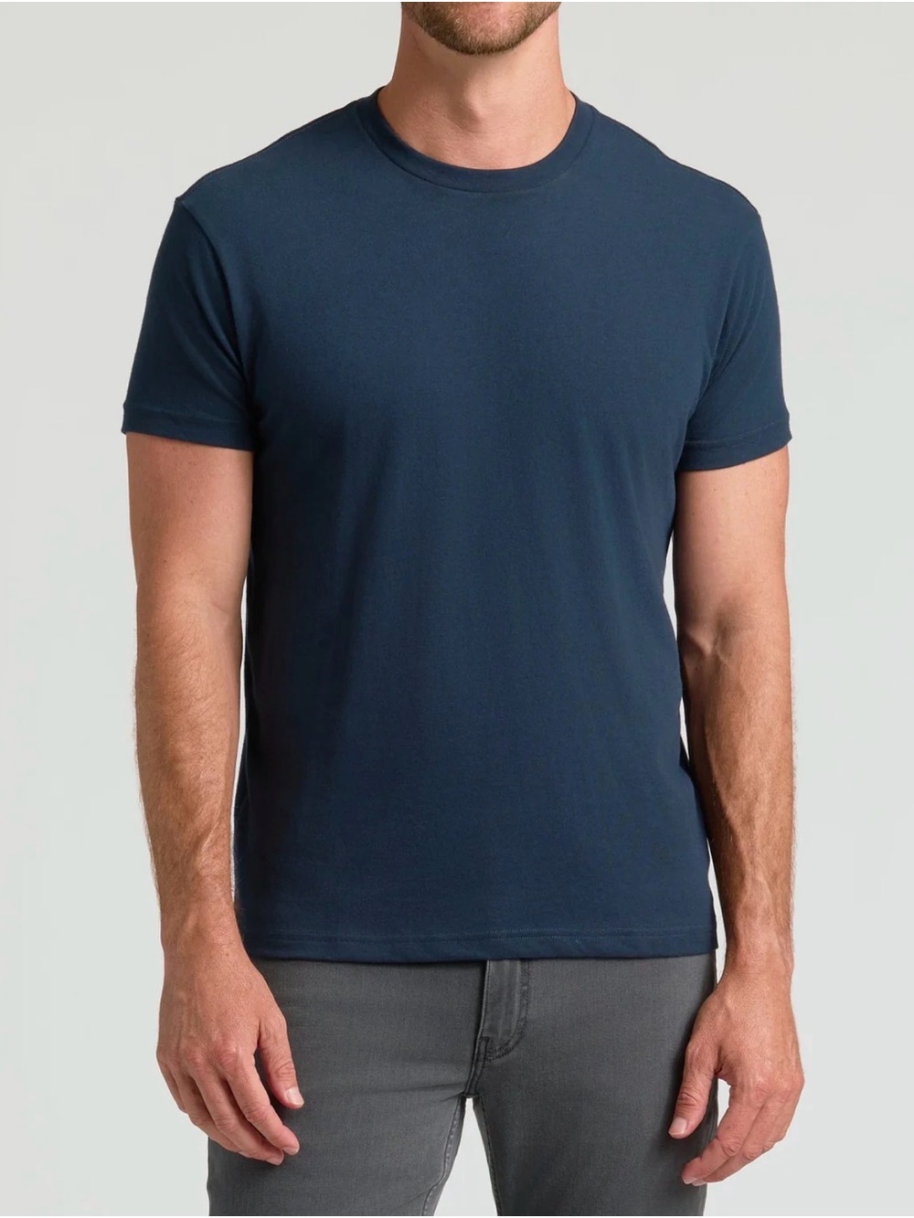 Classic Crew Neck Short Sleeve T-Shirt - Navy